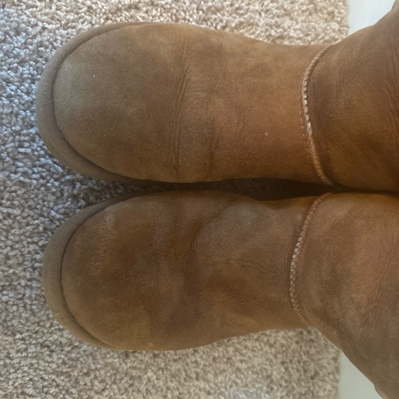 Bailey Suede Button Chestnut Triplet Tall Boots - Picture 3 of 6